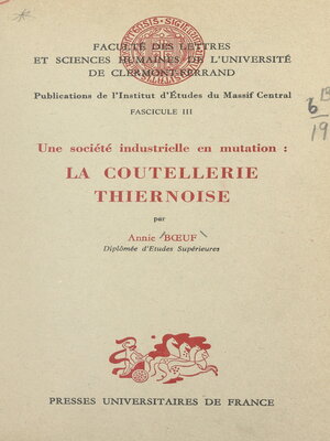 cover image of Une société industrielle en mutation